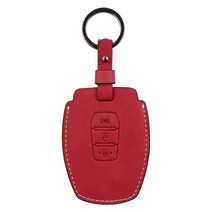 네임드 Origin 가죽 스마트키 케이스 SS01 쌍용 티볼리 에어 외 호환, 레드와인