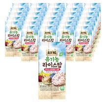 엘빈즈 유기농 라이스팝 과자, 바나나 + 블루베리 + 비트 혼합맛, 30개입