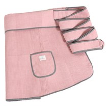 이지베이비 빈티지 수제누빔 7부 안장추가 포대기, 핑크