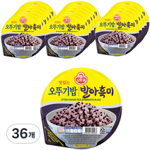 오뚜기 맛있는 오뚜기밥 발아흑미, 210g, 36개