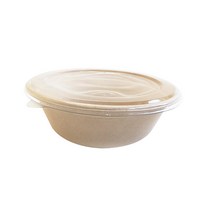 원형 펄프 용기 1200ml + 뚜껑 세트, 250세트