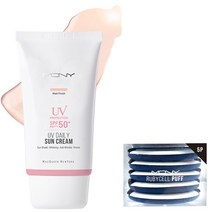 맥퀸뉴욕 UV 데일리 매트선크림 50g SPF 50+ PA+++ +루비셀 퍼프 5p SET, 1세트
