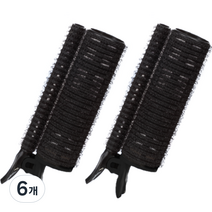 루이본 더블 볼륨 뿌리 집게, 블랙, 6개