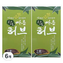 중외제약 창포 빠른허브 염색제, 2호 연한흑갈색, 6개