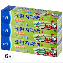 크린랲 크린 이중지퍼백, 중(M), 20개입, 6개