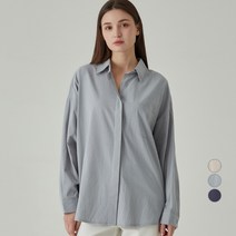 ELLE PARIS 옆트임 버튼 오버핏 셔츠