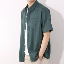 고스트리퍼블릭 남성용 오버핏 베이직 반팔 셔츠 MSH-5S04