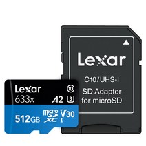 렉사 high Performance microSDHC 633배속 메모리카드 mirco SDXC UHS-I cards 633x, 512GB