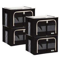 조은리빙 모던 리빙박스 100L, 블랙, 4p