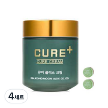 김정문알로에 큐어 플러스 크림 80g + 2X 크림 3.5g x 2p, 4세트