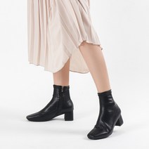 슈아 여성용 삭스 스판 TC 가죽 앵클부츠 6cm