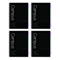 영아트 유선 스프링 노트10mm, 블랙(노트), 랜덤발송(인덱스), 1세트
