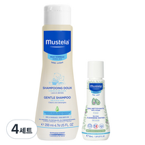 무스텔라 젠틀 샴푸 200ml + 노-린스 클렌징 워터 50ml 세트, 4세트