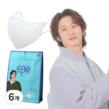 이비에 더세로 새부리형 대형 마스크 성인용 KF80, 30개입, 6개, 화이트