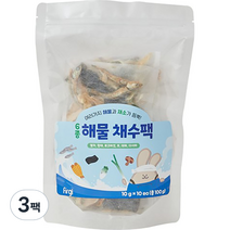퍼기 이유식 어린이 채수팩 10개입, 6종 해물, 100g, 3개