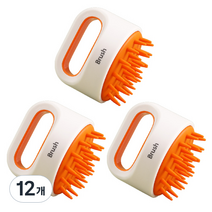 나우필 실리콘 샴푸 브러쉬, 오렌지, 12개