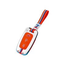 크로니클 파스텔 Z라인 현대 기아 3버튼 메탈 스마트키케이스 벨로스터 엑센트 싼타페 CM, 오렌지