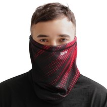 RAVER R2 겨울 기모 방한넥워머, 레드닷 블랙