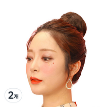 가발매니아 올림머리 당고머리 가발 미니, 초코브라운, 2개