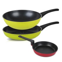 키친웰 벨로스 프라이팬 세트 3개, 혼합색상, 후라이팬 28cm + 궁중팬 28cm + 에그팬 16cm
