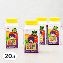 비락 유기가공식품 인증 과일 & 야채 바이올렛 키즈 주스, 135ml, 20개