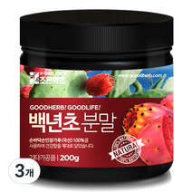 조은약초 백년초 분말, 200g, 3개