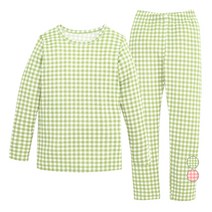 프리미에팜 아동용 체크 후라이스 실내 상하복 세트