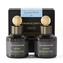 아이엠듀 퍼퓸 차량용 방향제 디퓨저 80mL 2개 + 우드볼스틱 2개, 클린솝, 1세트