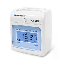 로드메일코리아 컴팩트 디지털 출퇴근기록기 + 출퇴근카드 100매, CA-518D(블루), 1세트