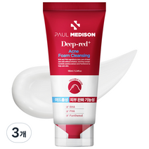 폴메디슨 딥레드 아크네 폼클렌징, 3개, 155ml