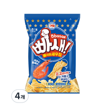해태제과 빠새 빠삭한새우칩, 120g, 4개