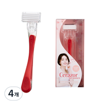 여성용 세레이져 세라믹 면도기 빨강, 1개입, 4개