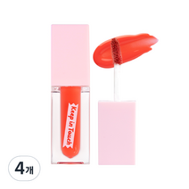 키핀터치 젤리 립 플럼퍼 틴트 3.5g, 피치크러쉬, 4개