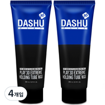 다슈 플레이 3D 익스트림 홀딩 튜브 헤어왁스, 200ml, 4개
