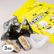 만전김 삼각김밥김 20개입 + 리필 40개입 + 삼각김밥 성형틀, 3세트