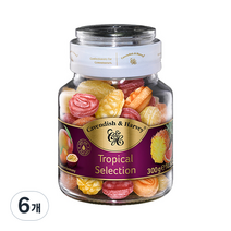 캐빈디쉬앤하비 트로피칼 셀렉션 병 캔디, 300g, 6개