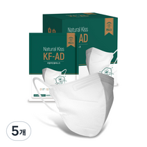내추럴키스 보건용 찐마스크 화이트 대형 KF-AD, 50개입, 5개