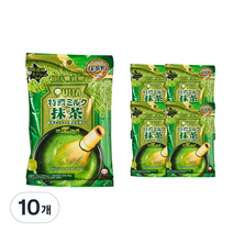 UHA 미카쿠도 토쿠노 밀크 말차 캔디, 81g, 10개