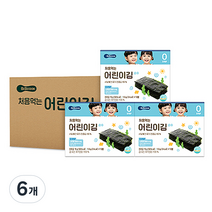 베베쿡 처음 먹는 어린이 김 순수, 김맛, 45g, 6개