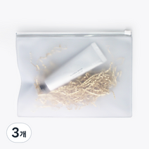 PVC 지퍼백 반투명원단 투명지퍼 고리없음 25호10p, 3개