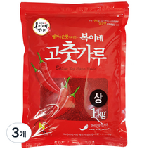 복이네먹거리 중국산 고추가루 보통맛 김치용 상, 1kg, 3개