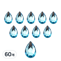 스와로브스키 페어 플랫백 네일 스톤 5 x 8 mm 2303, 아쿠아마린, 60개