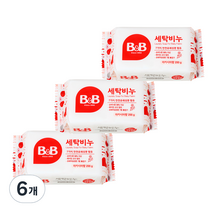 비앤비 유아용 세탁비누 아카시아향, 6개