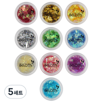 벨로티 고급 젤 네일 글리터 조각 난사 타입 10종 세트, 혼합색상, 5세트