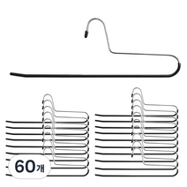 홈앤하우스 멀티코팅 바지걸이, 다크그레이, 60개