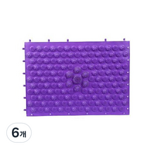 씨엘마켓 조립식 DIY 지압 발매트, 6개, 퍼플