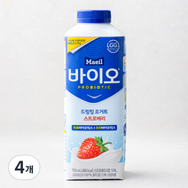 매일바이오 드링킹 요거트 딸기, 750ml, 4개