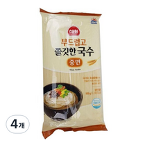 해표 부드럽고 쫄깃한 국수 중면, 4개, 900g