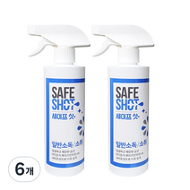 세이프샷 살균소독제, 500ml, 6개