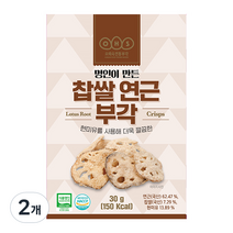 오희숙 전통부각 찹쌀 연근 부각, 30g, 2개